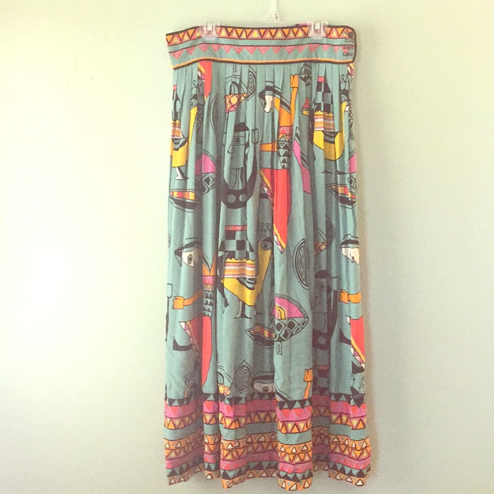 Abstract high-waisted skirt